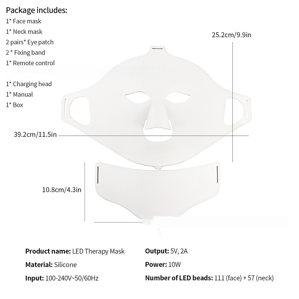 7-Color LED Silicone Face Mask - Skin Rejuvenation & Acne Treatment - view 4