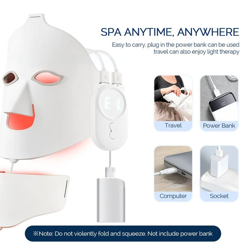 7-Color LED Silicone Face Mask - Skin Rejuvenation & Acne Treatment - view 2