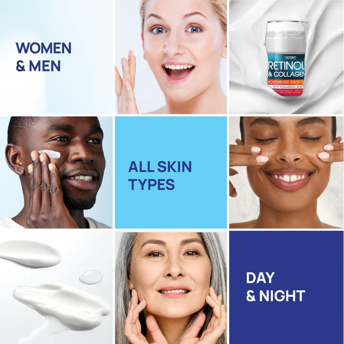 Retinol Cream for Face Collagen and Retinol Moisturizer with Hyaluronic Acid - view 2