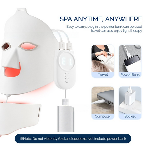 7-Color LED Silicone Face Mask - Skin Rejuvenation & Acne Treatment