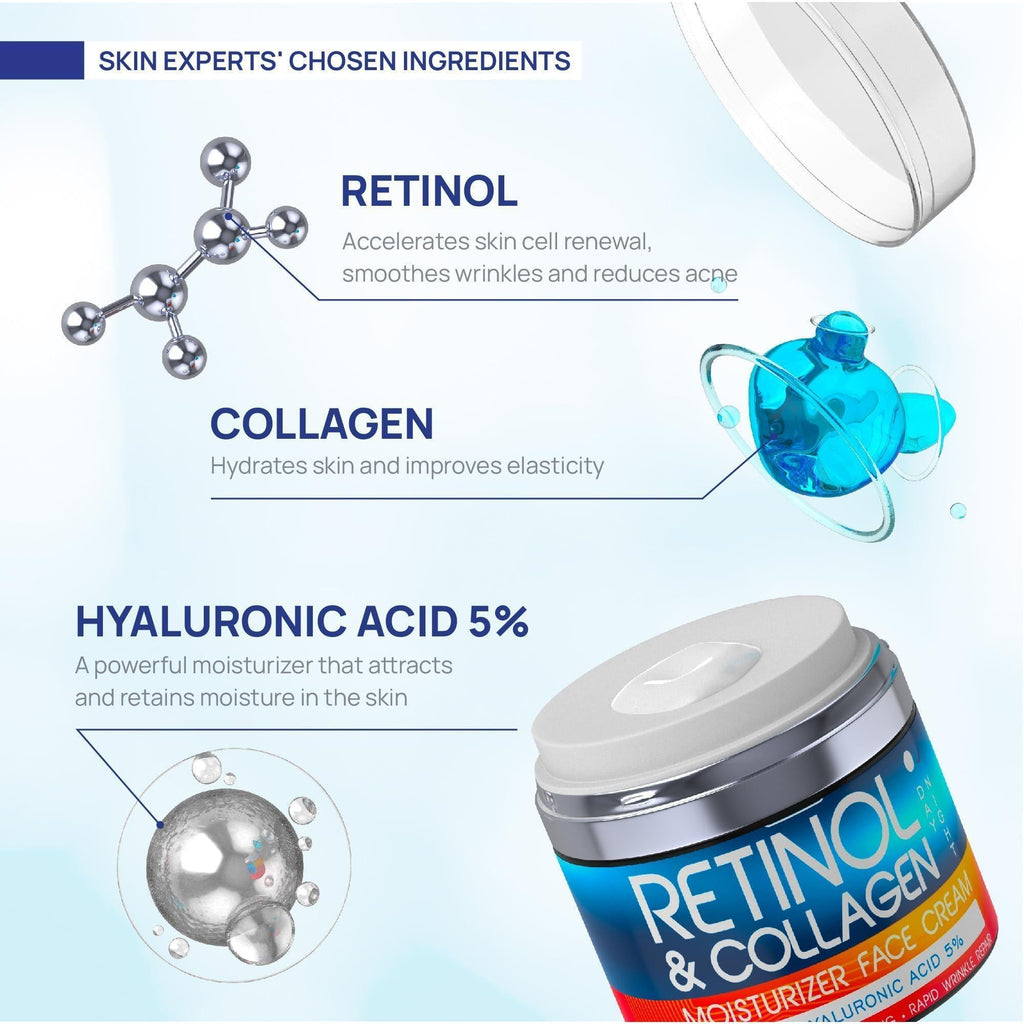 Retinol Cream for Face Collagen and Retinol Moisturizer with Hyaluronic Acid - view 7